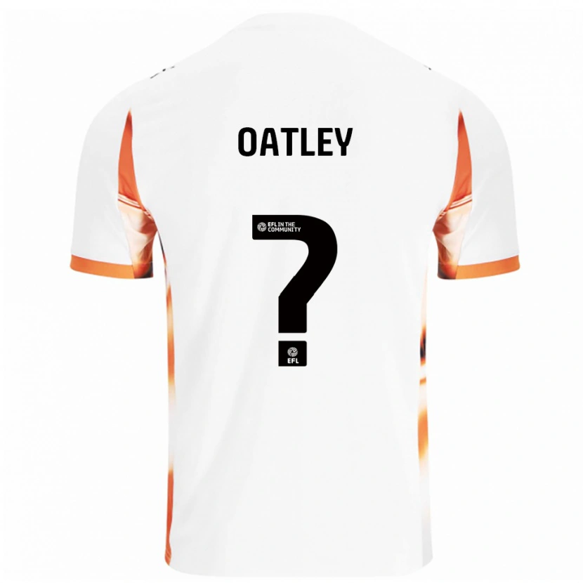 Danxen Bambino Maglia Lauren Oatley #0 Bianco Arancione Nero Kit Gara Away 2025/26 Maglietta