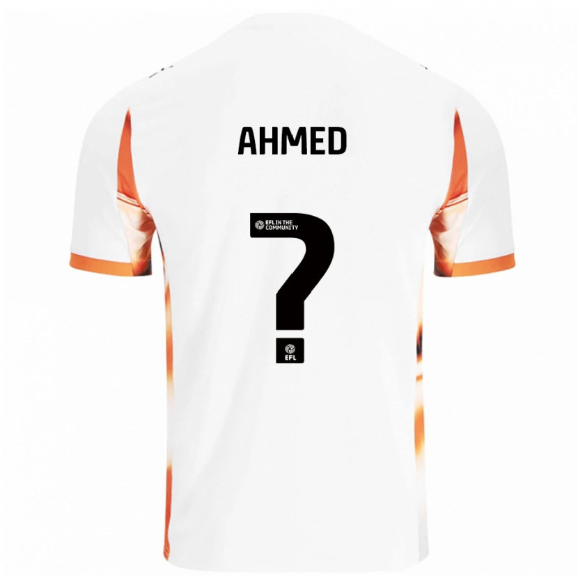 Danxen Bambino Maglia Jibran Ahmed #0 Bianco Arancione Nero Kit Gara Away 2025/26 Maglietta