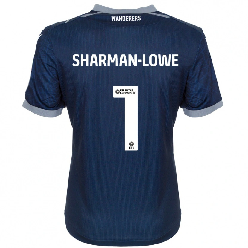 Danxen Bambino Maglia Teddy Sharman-Lowe #1 Blu Navy Grigio Kit Gara Away 2025/26 Maglietta