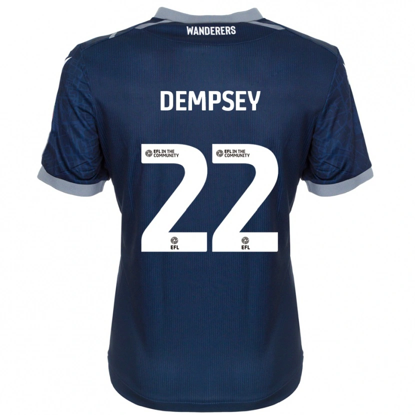 Danxen Bambino Maglia Kyle Dempsey #22 Blu Navy Grigio Kit Gara Away 2025/26 Maglietta