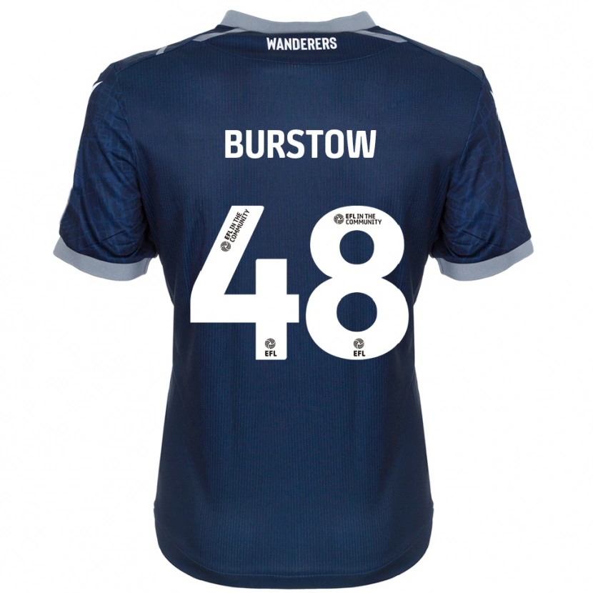 Danxen Bambino Maglia Mason Burstow #48 Blu Navy Grigio Kit Gara Away 2025/26 Maglietta