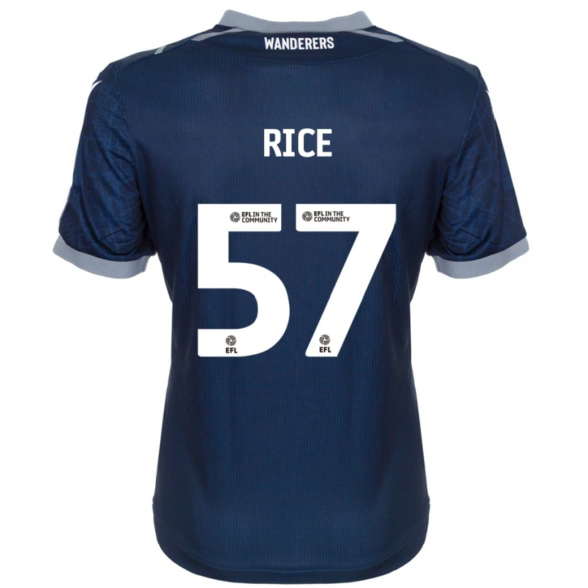 Danxen Bambino Maglia Harrison Rice #57 Blu Navy Grigio Kit Gara Away 2025/26 Maglietta