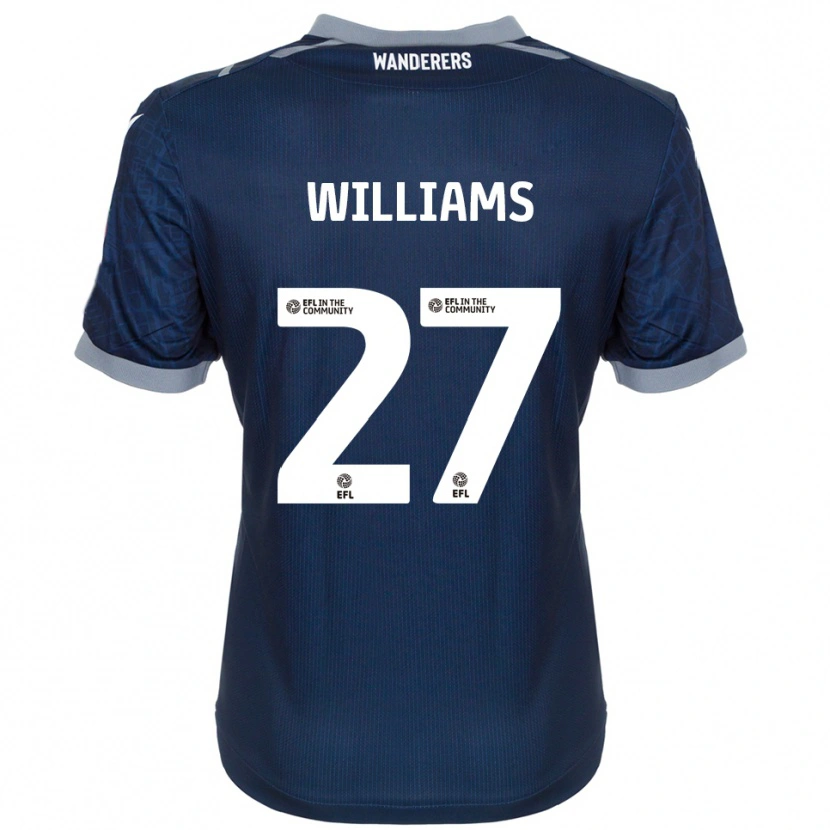 Danxen Bambino Maglia Randell Williams #27 Blu Navy Grigio Kit Gara Away 2025/26 Maglietta