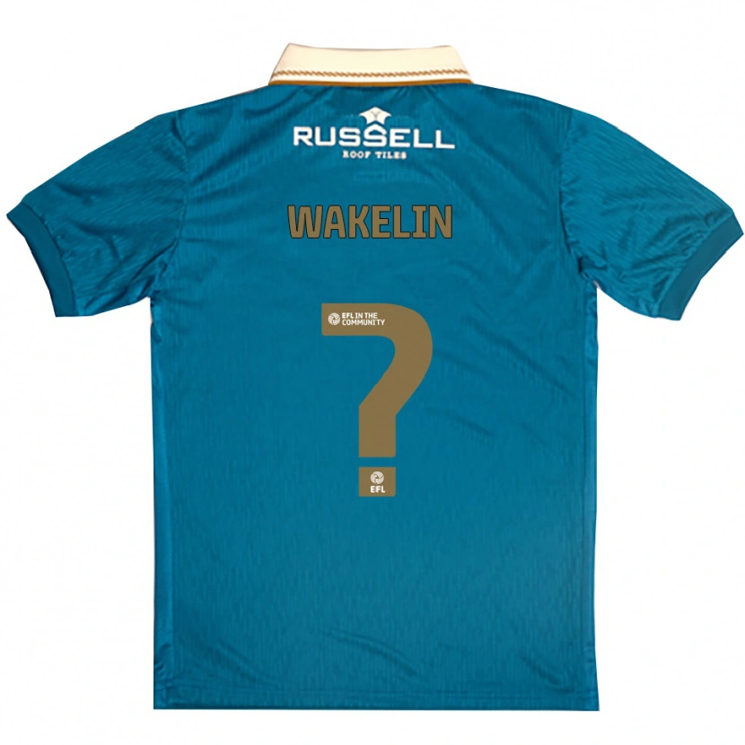 Danxen Bambino Maglia Ronny Wakelin #0 Azzurro Bianco Kit Gara Away 2025/26 Maglietta