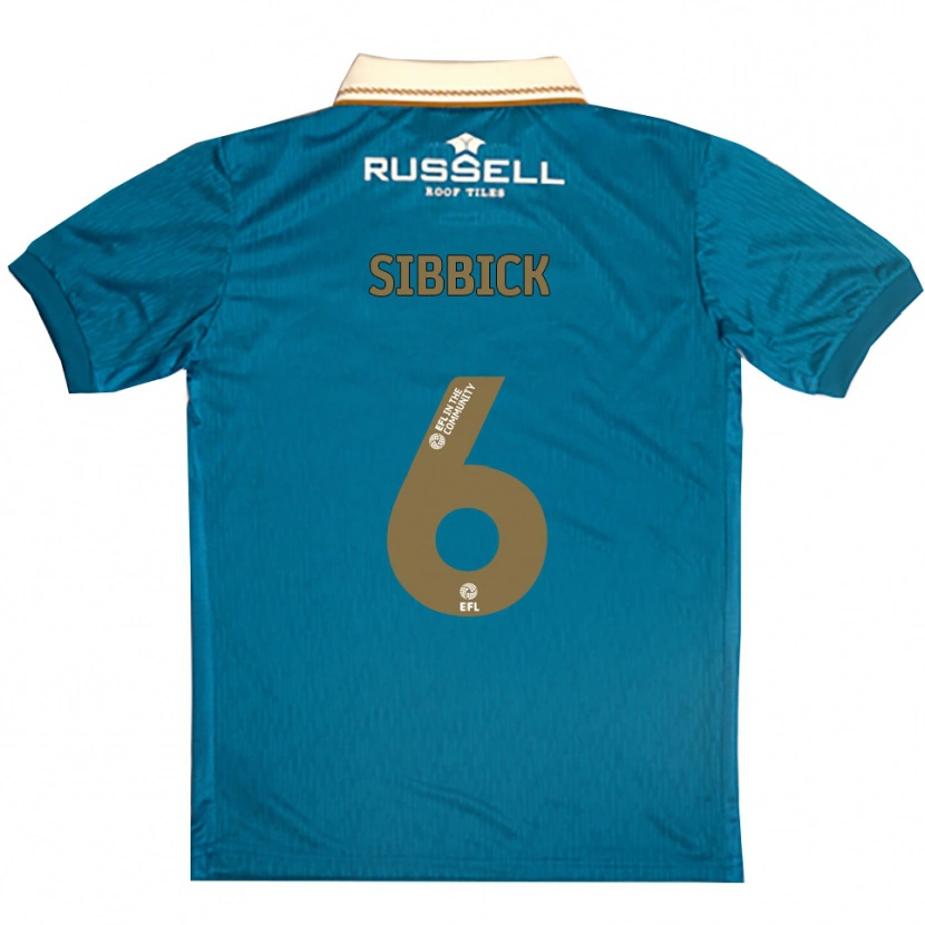 Danxen Bambino Maglia Toby Sibbick #6 Azzurro Bianco Kit Gara Away 2025/26 Maglietta