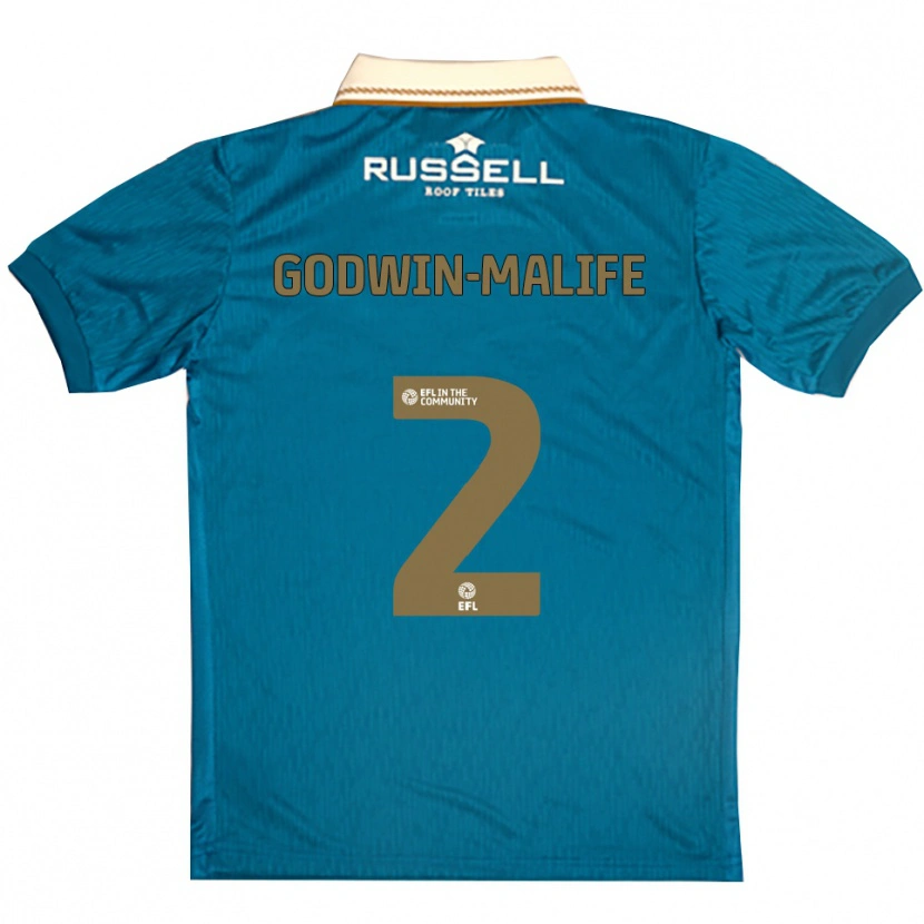 Danxen Bambino Maglia Udoka Godwin-Malife #2 Azzurro Bianco Kit Gara Away 2025/26 Maglietta