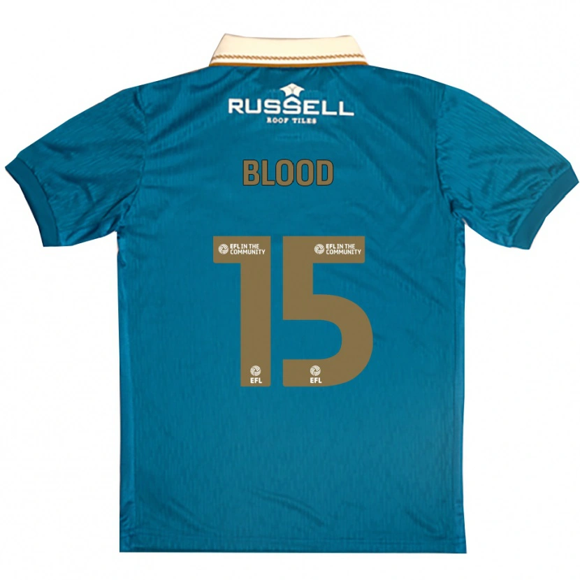 Danxen Bambino Maglia Cassie Blood #15 Azzurro Bianco Kit Gara Away 2025/26 Maglietta