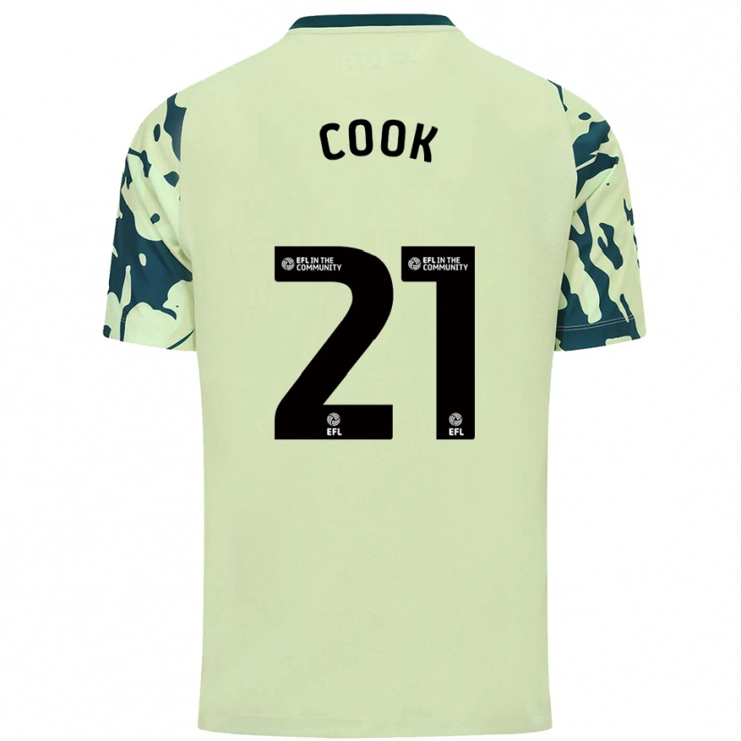 Danxen Bambino Maglia Mikayla Cook #21 Verde Scuro Kit Gara Away 2025/26 Maglietta