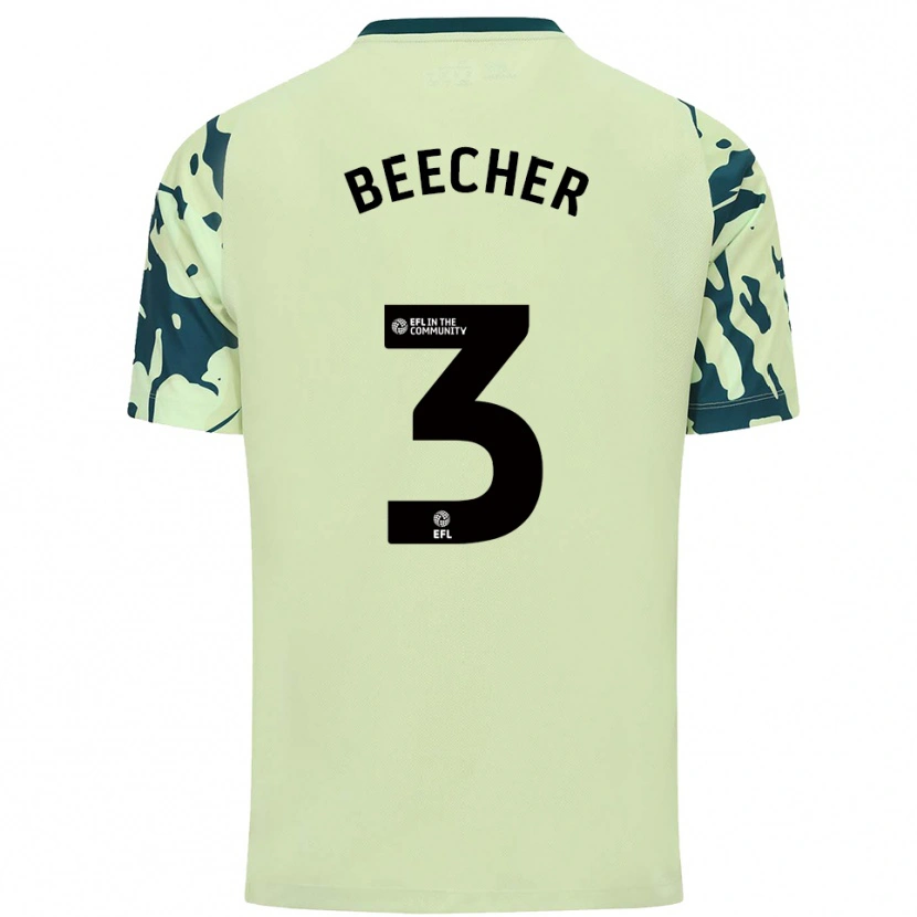 Danxen Bambino Maglia Josh Beecher #3 Verde Scuro Kit Gara Away 2025/26 Maglietta