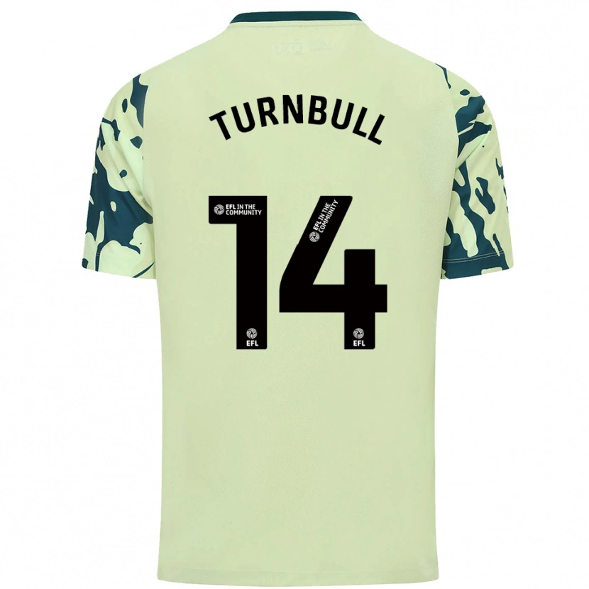 Danxen Bambino Maglia David Turnbull #14 Verde Scuro Kit Gara Away 2025/26 Maglietta