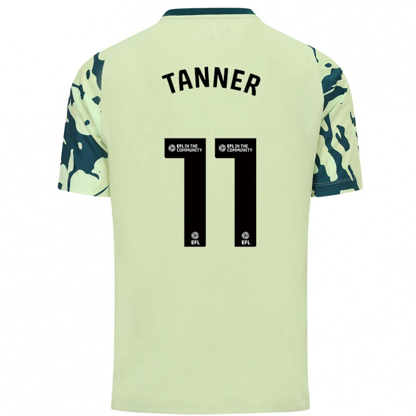Danxen Bambino Maglia Ollie Tanner #11 Verde Scuro Kit Gara Away 2025/26 Maglietta
