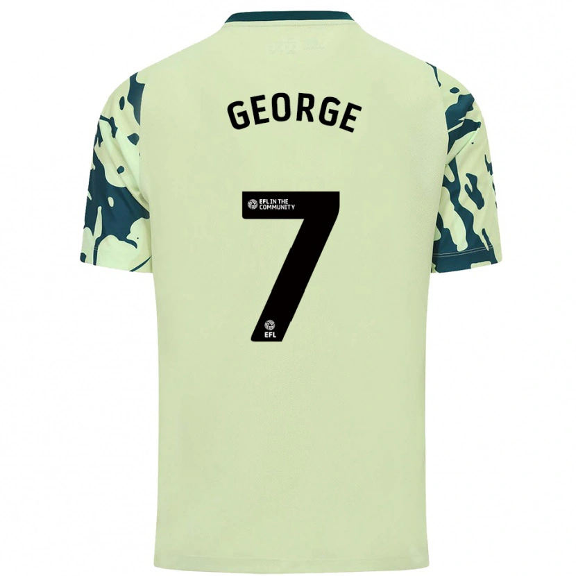 Danxen Bambino Maglia Trey George #7 Verde Scuro Kit Gara Away 2025/26 Maglietta