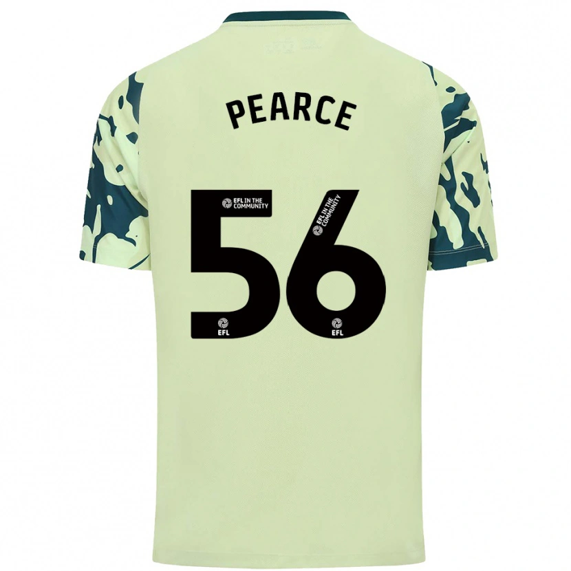 Danxen Bambino Maglia Luke Pearce #56 Verde Scuro Kit Gara Away 2025/26 Maglietta