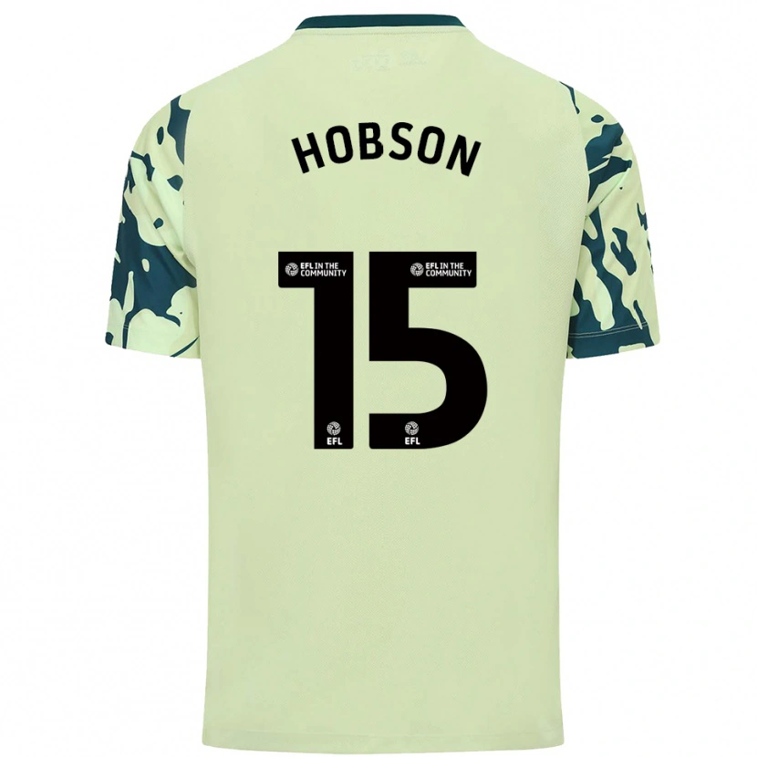 Danxen Bambino Maglia Jacob Hobson #15 Verde Scuro Kit Gara Away 2025/26 Maglietta