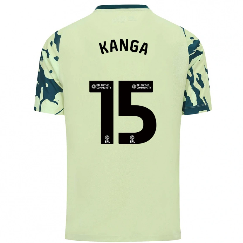 Danxen Bambino Maglia Wilfried Kanga #15 Verde Scuro Kit Gara Away 2025/26 Maglietta
