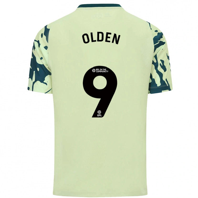 Danxen Bambino Maglia Mackenzie Olden #9 Verde Scuro Kit Gara Away 2025/26 Maglietta