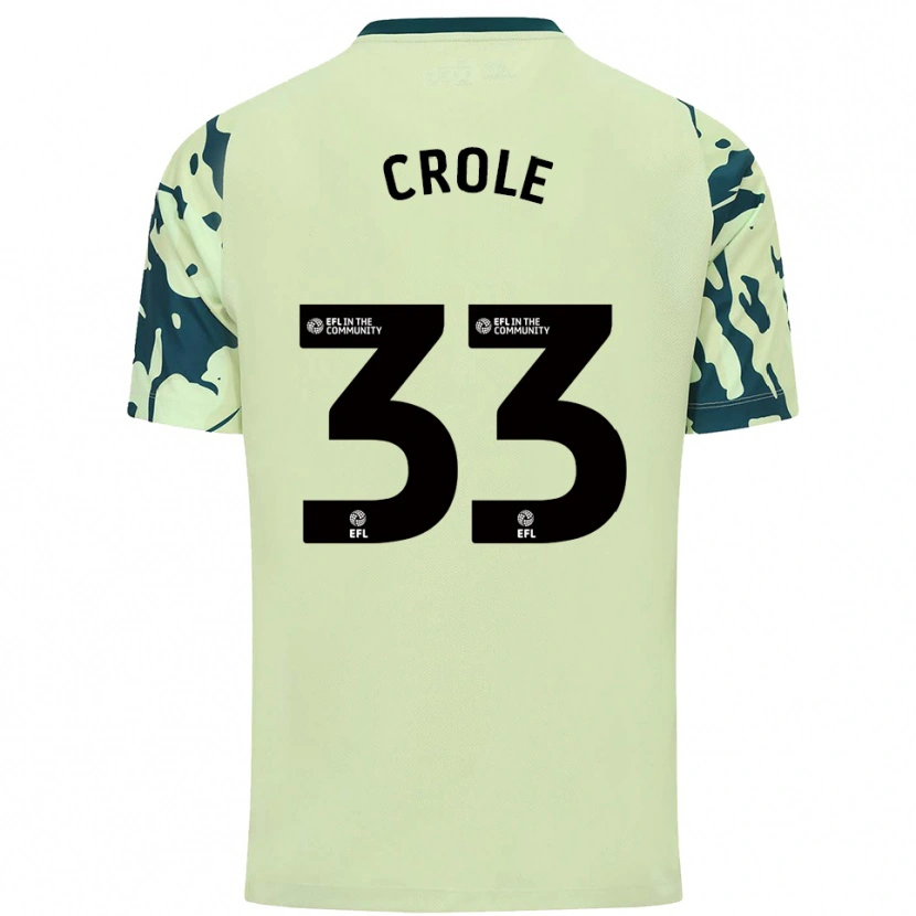 Danxen Bambino Maglia James Crole #33 Verde Scuro Kit Gara Away 2025/26 Maglietta