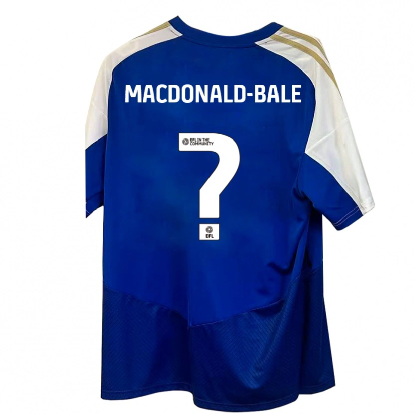 Danxen Bambino Maglia Paige Macdonald-Bale #0 Blu Bianco Oro Kit Gara Away 2025/26 Maglietta
