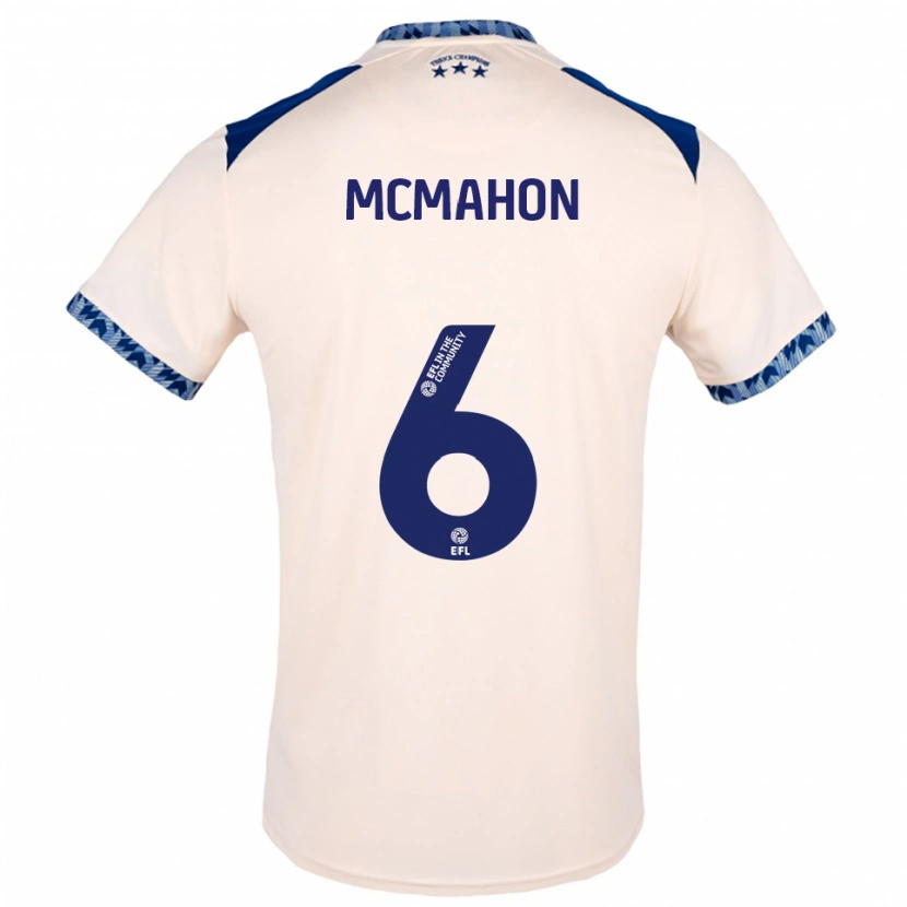 Danxen Bambino Maglia Scarlett Mcmahon #6 Bianco Sporco Blu Navy Kit Gara Away 2025/26 Maglietta