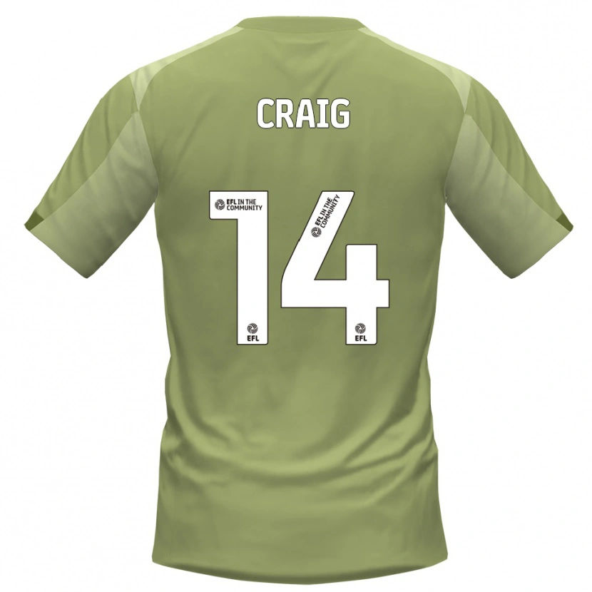 Danxen Bambino Maglia Michael Craig #14 Salvia Champagne Kit Gara Away 2025/26 Maglietta