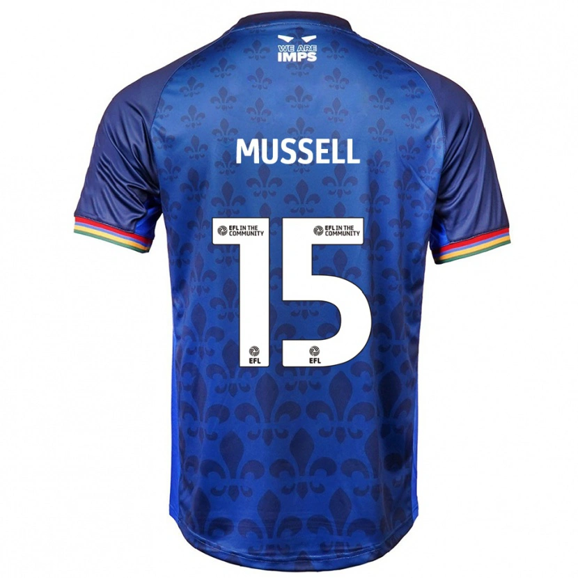 Danxen Bambino Maglia Theo Mussell #15 Blu Navy Kit Gara Away 2025/26 Maglietta