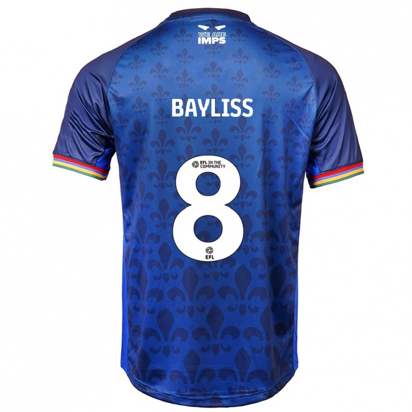 Danxen Bambino Maglia Tom Bayliss #8 Blu Navy Kit Gara Away 2025/26 Maglietta