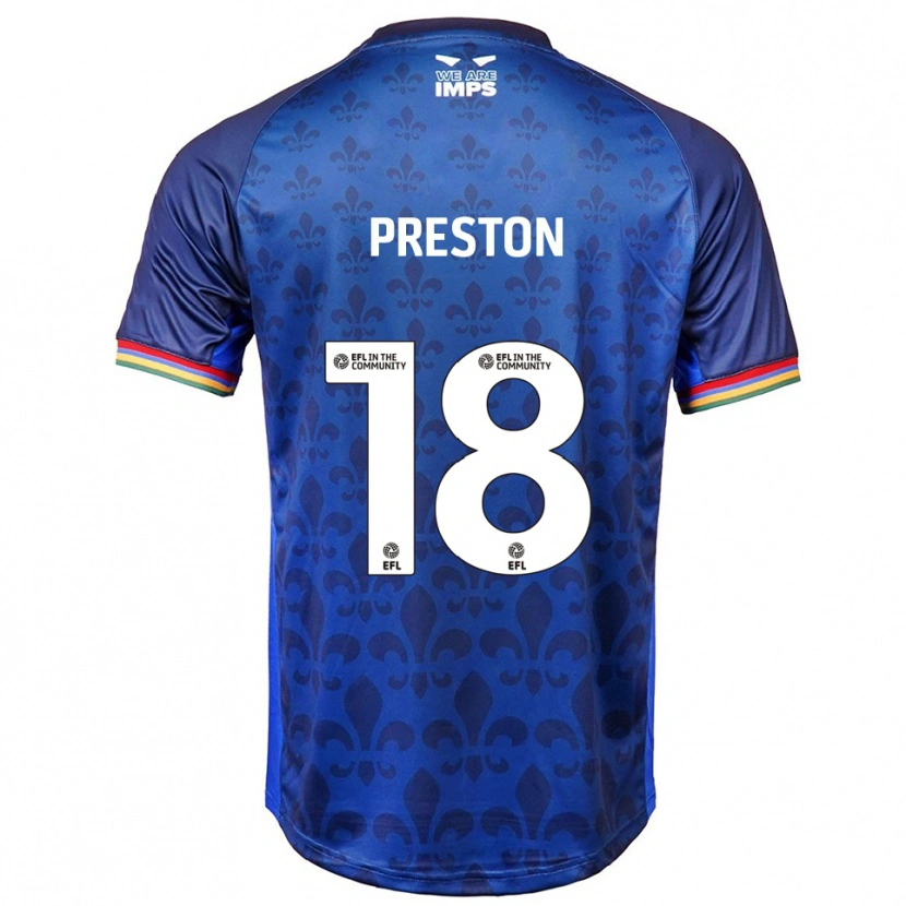 Danxen Bambino Maglia Rory Preston #18 Blu Navy Kit Gara Away 2025/26 Maglietta