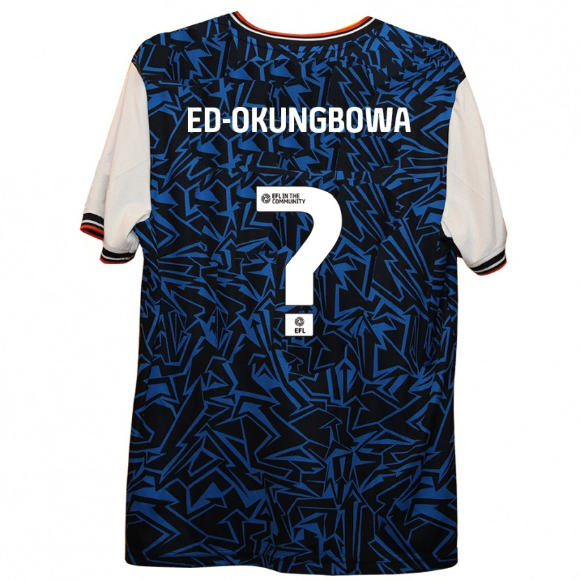 Danxen Bambino Maglia Excel Ed-Okungbowa #0 Blu Nero Bianco Kit Gara Away 2025/26 Maglietta
