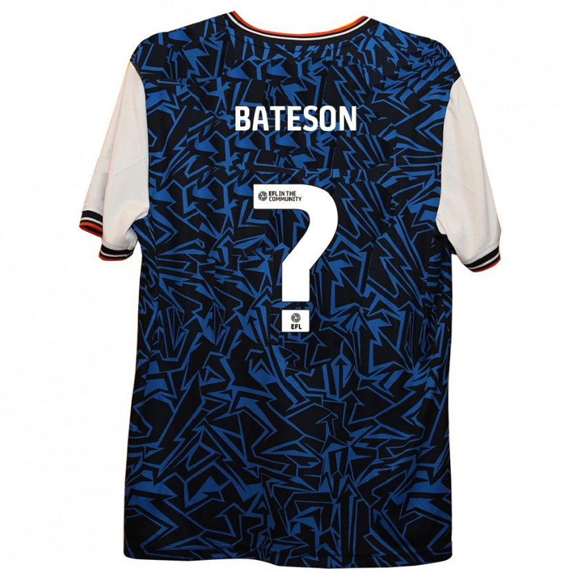 Danxen Bambino Maglia Jack Bateson #0 Blu Nero Bianco Kit Gara Away 2025/26 Maglietta