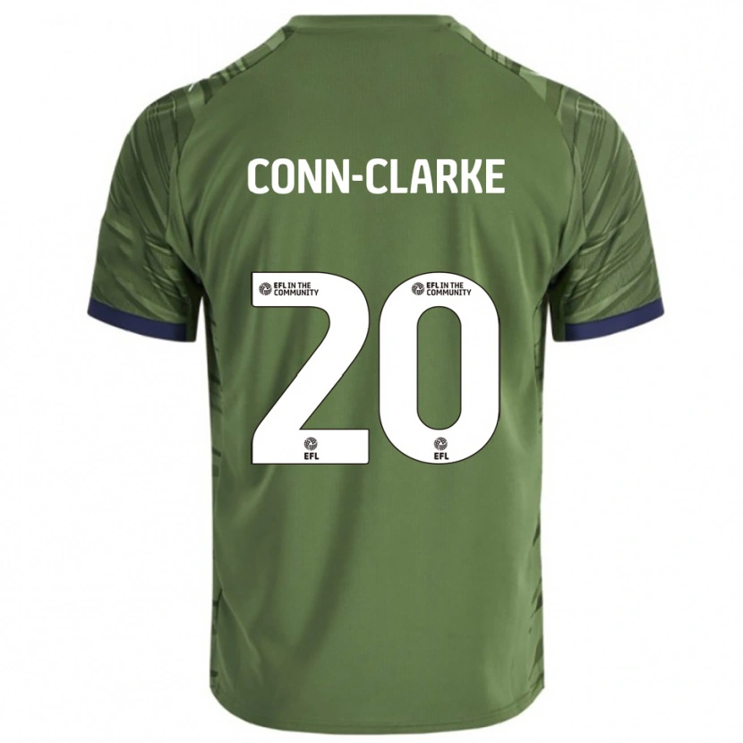 Danxen Bambino Maglia Chris Conn-Clarke #20 Verde Bianco Kit Gara Away 2025/26 Maglietta