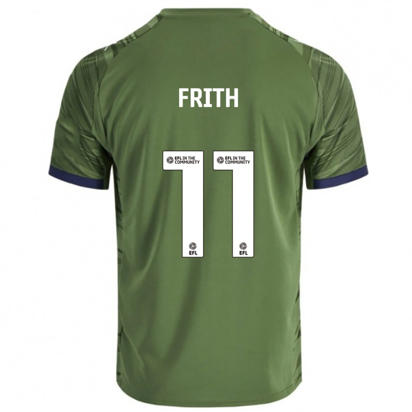 Danxen Bambino Maglia Declan Frith #11 Verde Bianco Kit Gara Away 2025/26 Maglietta