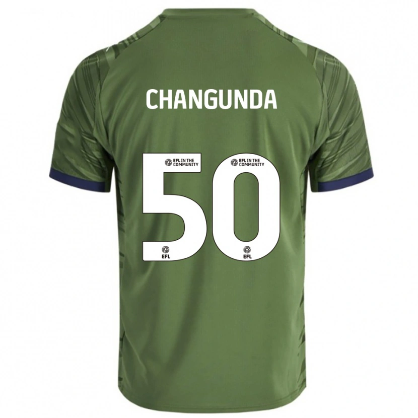 Danxen Bambino Maglia Andre Changunda #50 Verde Bianco Kit Gara Away 2025/26 Maglietta