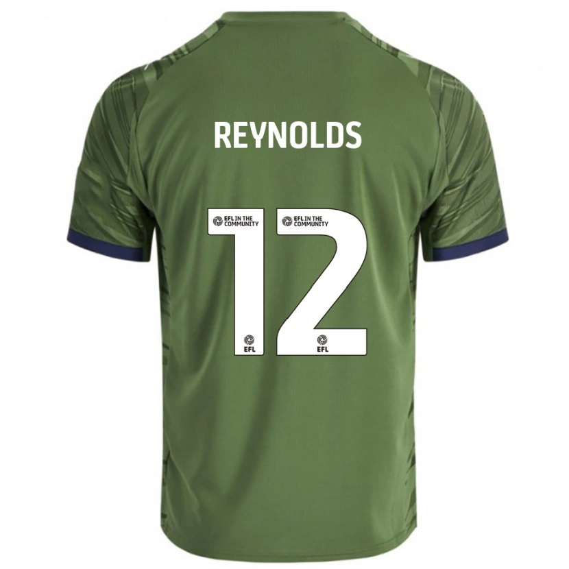 Danxen Bambino Maglia Niamh Reynolds #12 Verde Bianco Kit Gara Away 2025/26 Maglietta
