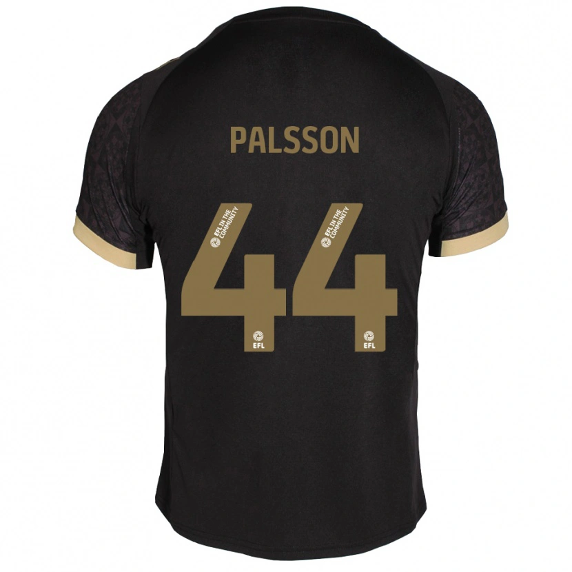 Danxen Bambino Maglia Victor Pálsson #44 Nero Oro Kit Gara Away 2025/26 Maglietta