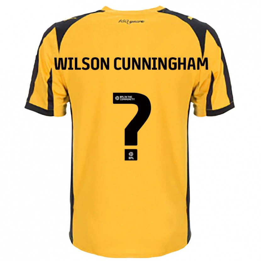 Danxen Bambino Maglia Ava Wilson Cunningham #0 Arancione Nero Kit Gara Away 2025/26 Maglietta