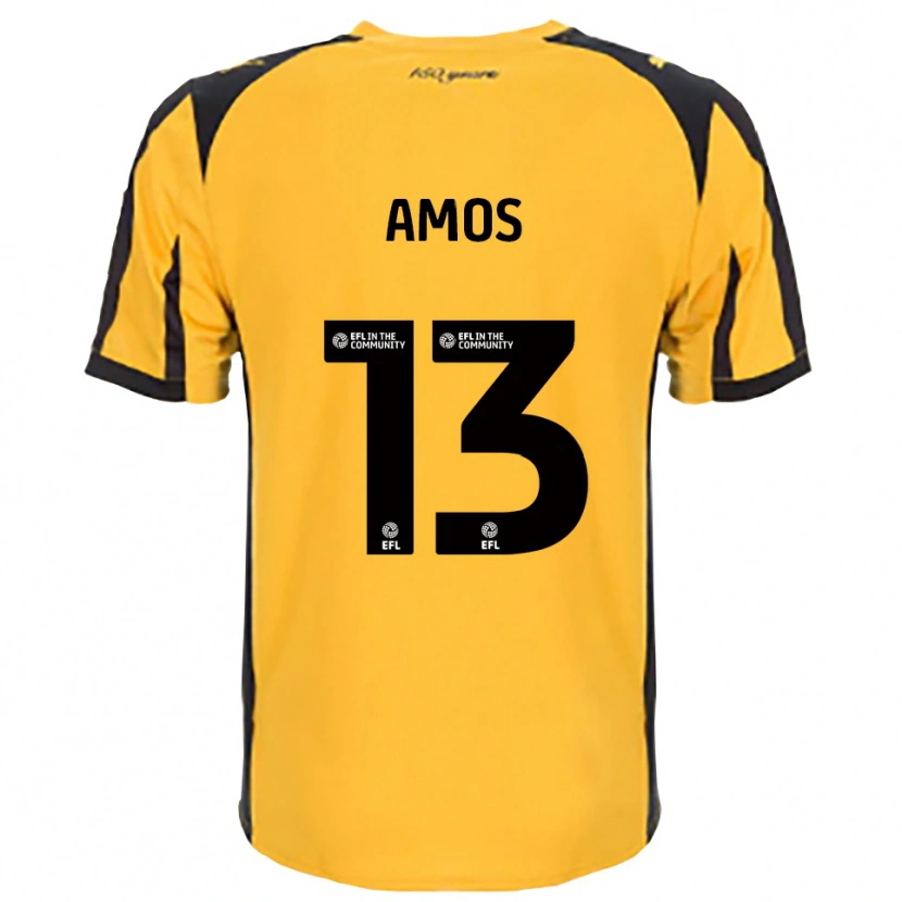 Danxen Bambino Maglia Ben Amos #13 Arancione Nero Kit Gara Away 2025/26 Maglietta