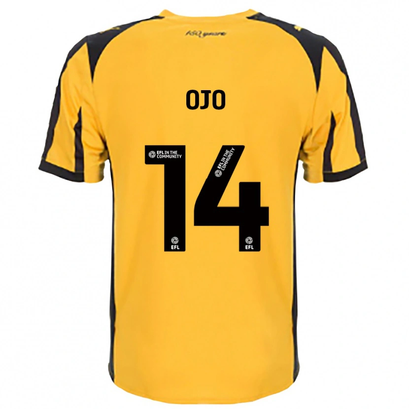 Danxen Bambino Maglia Funso Ojo #14 Arancione Nero Kit Gara Away 2025/26 Maglietta