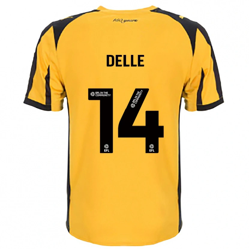 Danxen Bambino Maglia Mani Delle #14 Arancione Nero Kit Gara Away 2025/26 Maglietta