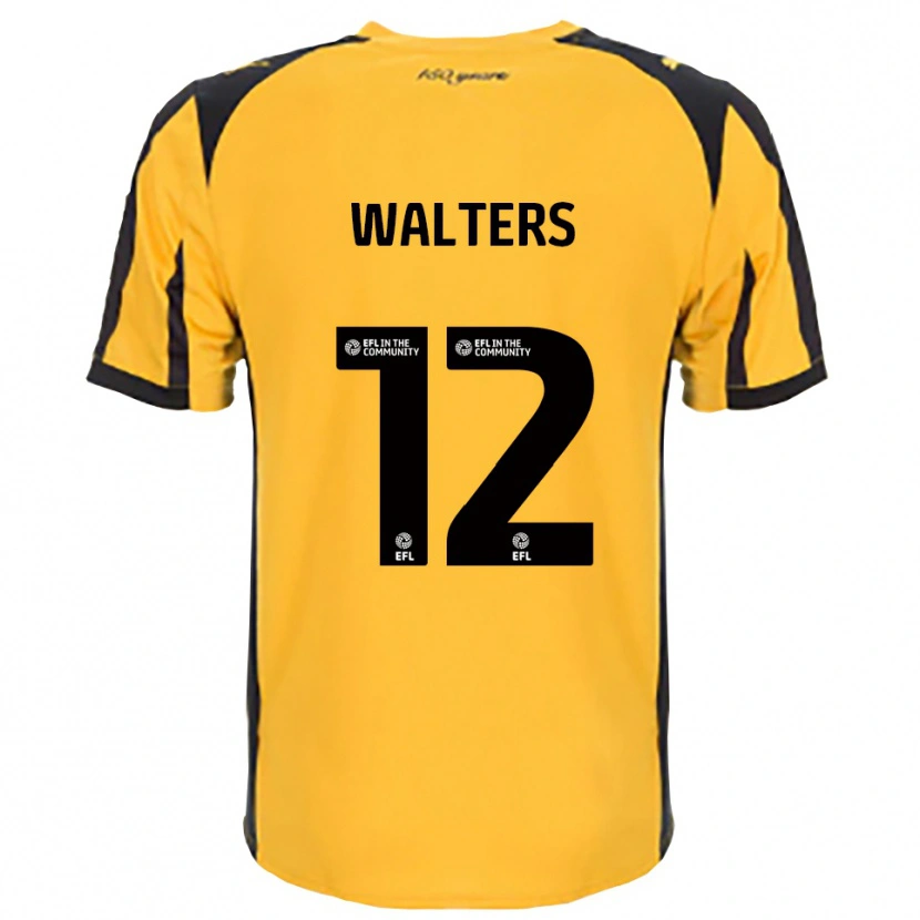 Danxen Bambino Maglia Rhys Walters #12 Arancione Nero Kit Gara Away 2025/26 Maglietta