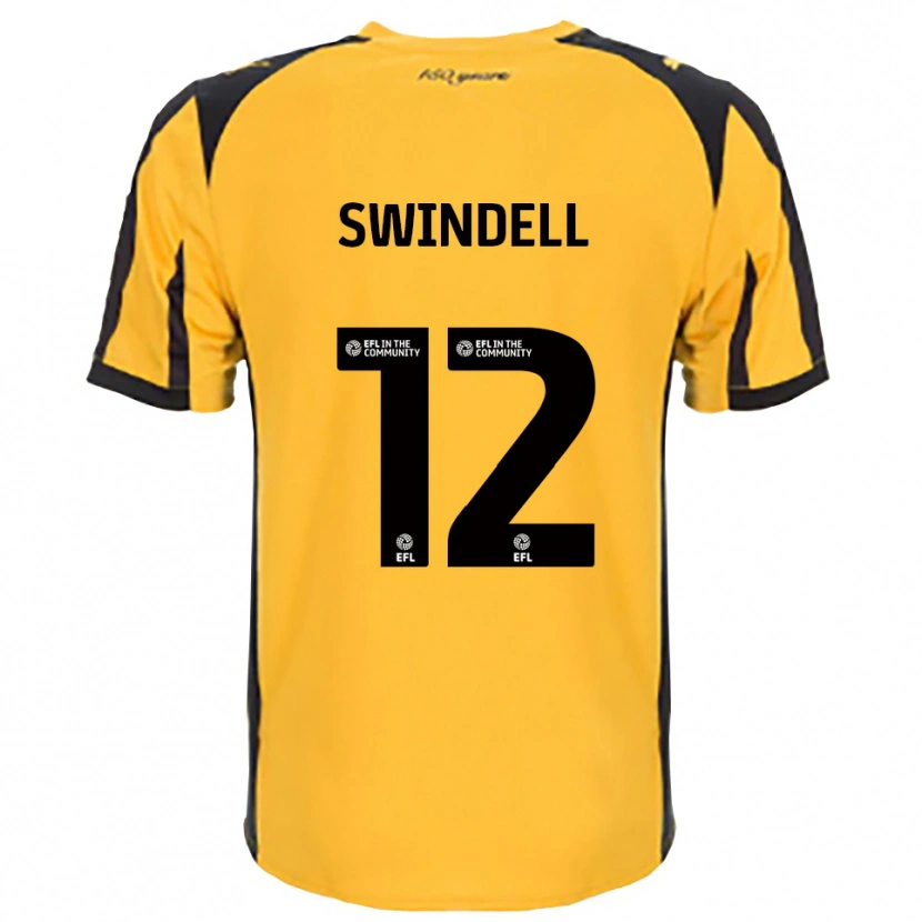 Danxen Bambino Maglia Chloe Swindell #12 Arancione Nero Kit Gara Away 2025/26 Maglietta