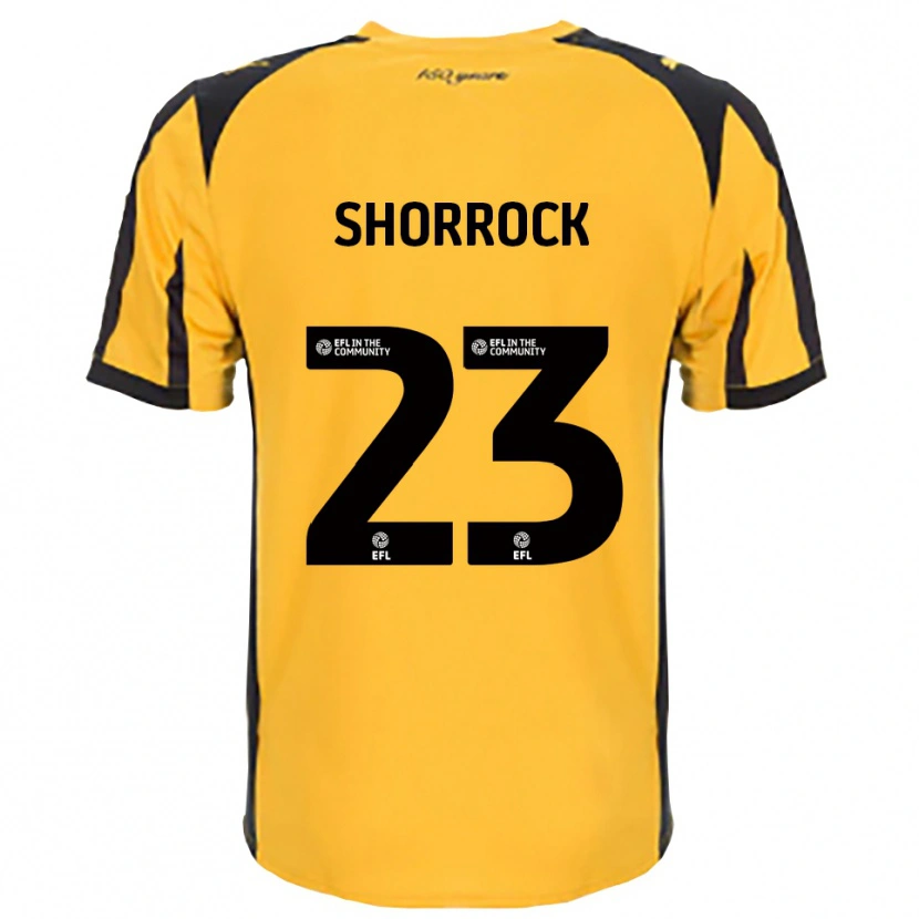Danxen Bambino Maglia Jack Shorrock #23 Arancione Nero Kit Gara Away 2025/26 Maglietta