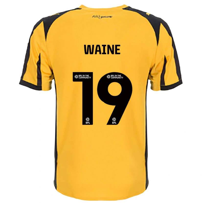 Danxen Bambino Maglia Ben Waine #19 Arancione Nero Kit Gara Away 2025/26 Maglietta