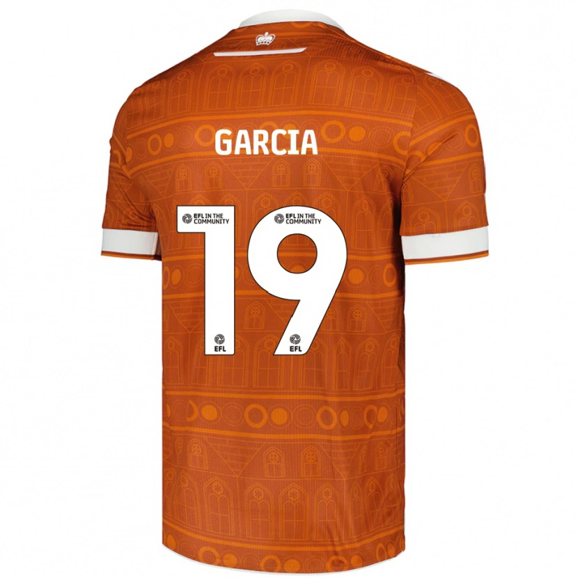 Danxen Bambino Maglia Andre Garcia #19 Arancione Bianco Kit Gara Away 2025/26 Maglietta