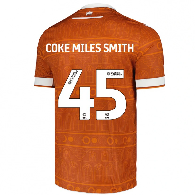 Danxen Bambino Maglia Kiyan Coke Miles Smith #45 Arancione Bianco Kit Gara Away 2025/26 Maglietta