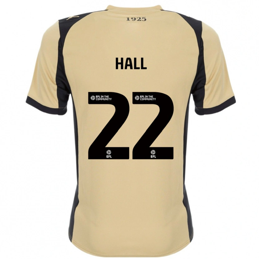 Danxen Bambino Maglia Denzel Hall #22 Oro Nero Kit Gara Away 2025/26 Maglietta