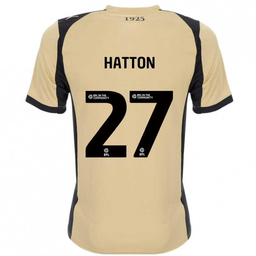 Danxen Bambino Maglia Ben Hatton #27 Oro Nero Kit Gara Away 2025/26 Maglietta