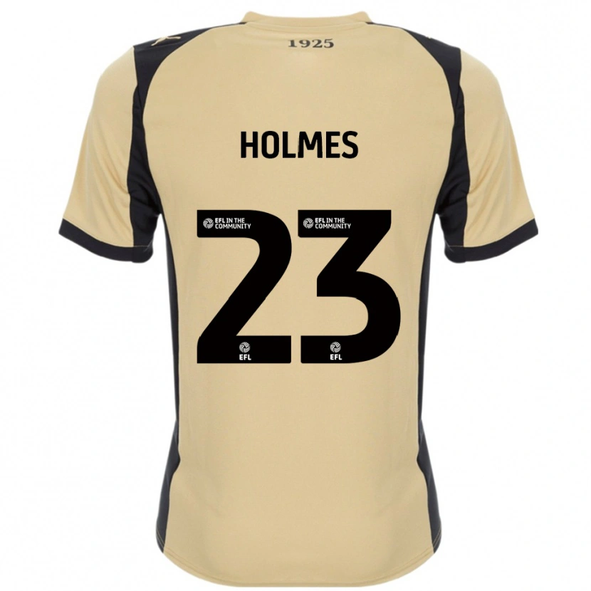 Danxen Bambino Maglia Jack Holmes #23 Oro Nero Kit Gara Away 2025/26 Maglietta