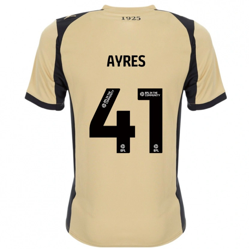 Danxen Bambino Maglia Josh Ayres #41 Oro Nero Kit Gara Away 2025/26 Maglietta