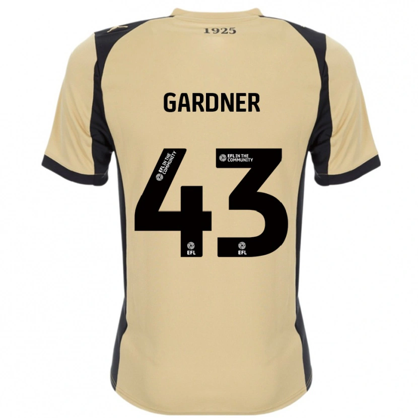 Danxen Bambino Maglia Dean Gardner #43 Oro Nero Kit Gara Away 2025/26 Maglietta