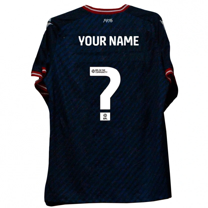 Danxen Bambino Maglia Il Tuo Nome #0 Blu Navy Rosso Kit Gara Away 2025/26 Maglietta